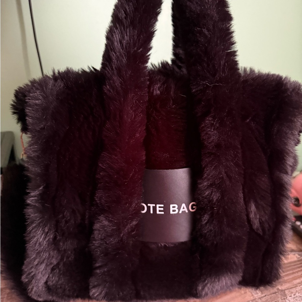 Marc Jacobs Black Faux Fur Tote